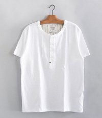  ANACHRONORM Marble Jersy Henleyneck Tee [WHITE]