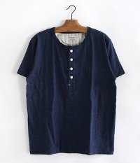  ANACHRONORM Marble Jersy Henleyneck Tee [NAVY]