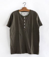  ANACHRONORM Marble Jersy Henleyneck Tee [OLIVE]