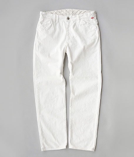  ANACHRONORM Denim Tapered Slim Trousers [WHITE]
