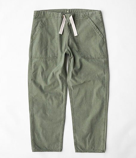  ANACHRONORM Sulfur Satin Tapered Eazy Pants [OLIVE]