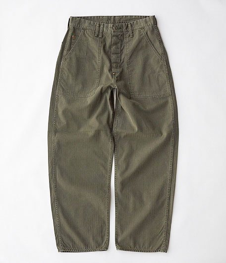  ANACHRONORM Sulfur Herringbone Wide Baker Pants [OLIVE]