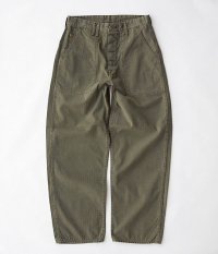  ANACHRONORM Sulfur Herringbone Wide Baker Pants [OLIVE]