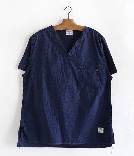  ANACHRONORM INDIGO BROAD  V Neck S/S Shirt [INDIGO]