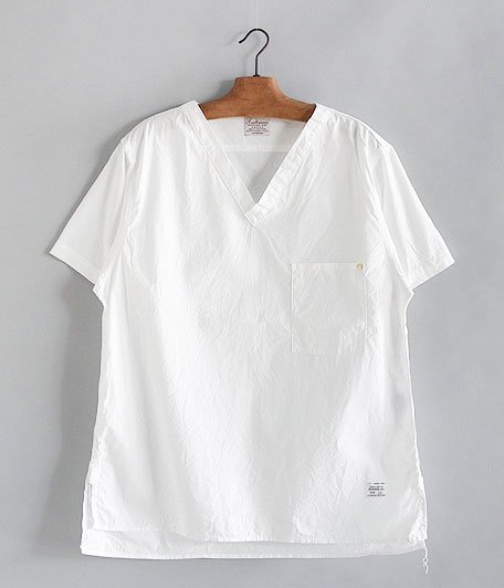  ANACHRONORM WHITE BROAD V Neck S/S Shirt [WHITE]