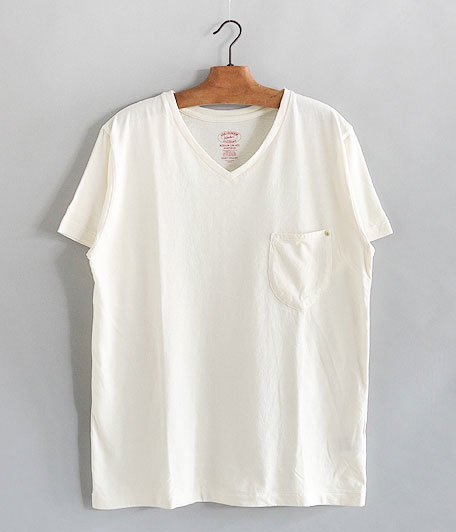  ANACHRONORM Standard V Neck Pocket T-shirt [CREAM]