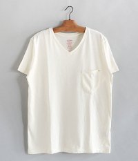  ANACHRONORM Standard V Neck Pocket T-shirt [CREAM]