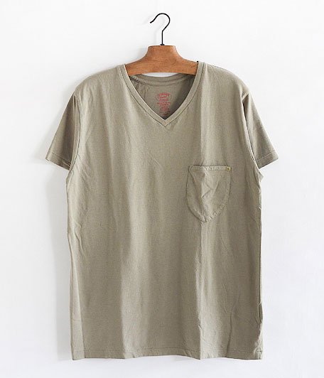  ANACHRONORM Standard V Neck Pocket T-shirt [KHAKI]