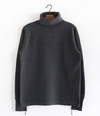  ANACHRONORM Waffle Face TurtleNeck Under-Shirt [CHARCOALTOP]