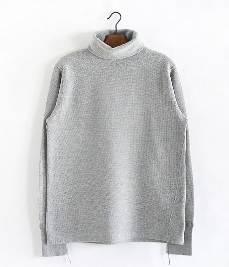  ANACHRONORM Waffle Face TurtleNeck Under-Shirt [GRAY TOP]