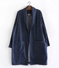  ANACHRONORM INDIGO Flannel Shawl Collar Shirt-Gawn [Dk.INDIGO]