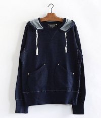  ANACHRONORM INDIGO Fleece Hooded Sweatshirt [INDIGO]