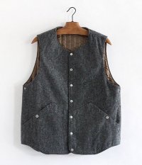  ANACHRONORM Top Herringbone Mid-Layer Quilt Warm Vest [GRAY TOP]