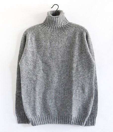  HARLEY OF SCOTLAND TURTLE NECK SWEATER [MED GRAY]
