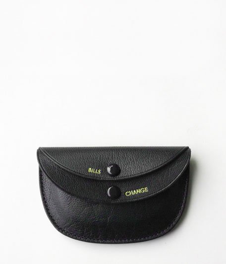 KAPTAIN SUNSHINE×PORTER Genuine Goat Skin Round Wallet [NAVY