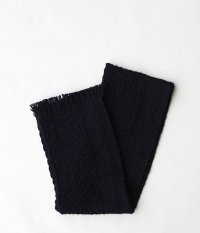  ANACHRONORM Tweed Cable Woven Stole [NAVY]