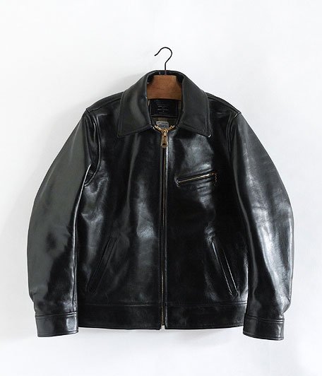  ANACHRONORM Wax Leather Sport Jacket [BLACK]