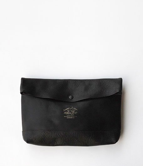  THE SUPERIOR LABOR Leather Clutch Bag [black]