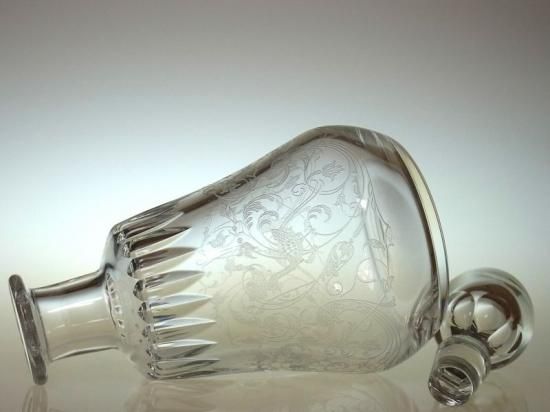 バカラデカンタパルメ バカラ デキャンタ ○ パルメ デカンタ クリスタル エッチング