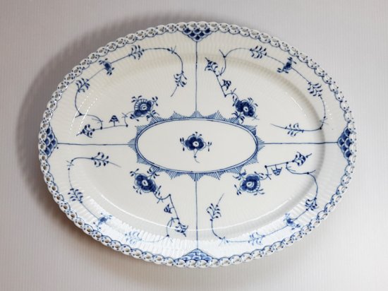 販売超高品質 ロイヤルコペンハーゲン　ブルーフルーテッド　楕円　大皿　約36.5cm 食器