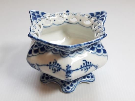 ヴィンテージ ロイヤルコペンハーゲン フルレース シュガーポットとクリーマー ロイヤルコペンハーゲン（Royal Copenhagen） ブルー