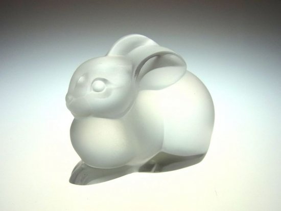 ラリック うさぎ ○ 置物 フィギュリン オーナメント ラビット クリスタル オブジェ A 耳寝 新品 箱付 - アンティーク  ヴィンテージの高級クリスタル 陶磁器｜グラスクラシック