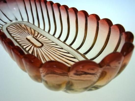 オールド バカラ ボウル ○ バンブーローズ オーバルボウル