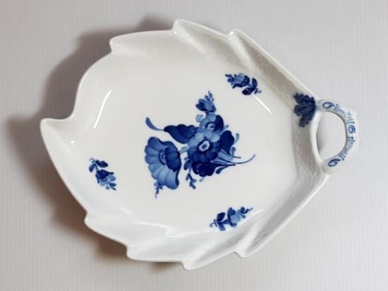 ロイヤルコペンハーゲン プレート□ブルーフラワー プレイン リーフ