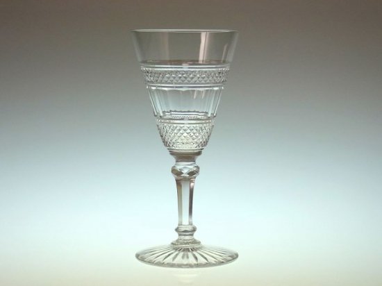 オールド バカラ グラス ワイン グラス 12cm カタログ掲載品 アンティーク ダイヤモンド カット - アンティーク ヴィンテージの高級