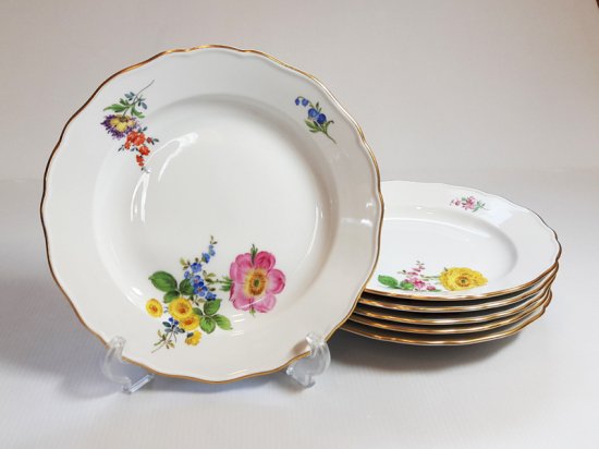 Meissen マイセン 3つ花 透かし皿 飾り皿 花 金彩 ベーシックフラワー