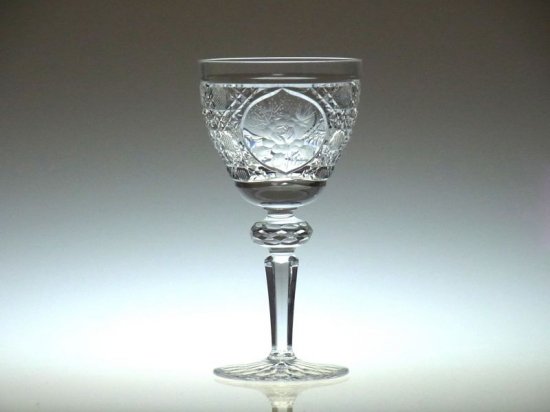 マイセンクリスタル グラス フラワー エングレイヴィング ワイングラス 花柄 16cm マイセン Meissen アンティーク ヴィンテージの高級クリスタル 陶磁器 グラスクラシック