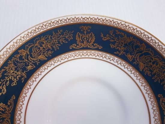 ウェッジウッド カップ＆ソーサー□コロンビア ブルー＆ゴールド C&S 6