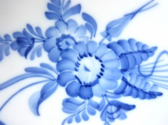 ロイヤルコペンハーゲン ボウル□ブルーフラワー カーブ ベジタブル