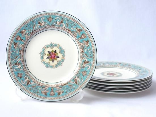 ウェッジウッド プレート□フロレンティーン ターコイズ サラダ