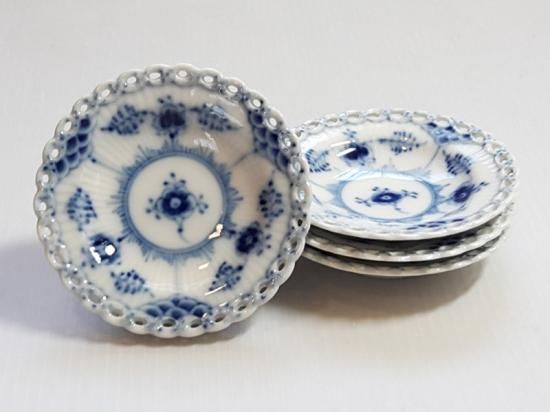 ロイヤルコペンハーゲン　ブルーフルーテッド　フルレース　バタープレート　小皿 ロイヤルコペンハーゲン プレート□ブルーフルーテッド フル