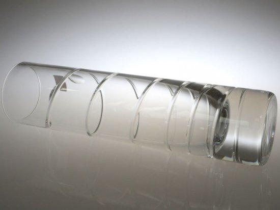 バカラ 花瓶 オルグ スパイラル フラワー ベース クリスタル 一輪挿し 未使用品 - アンティーク ヴィンテージの高級クリスタル 陶磁器