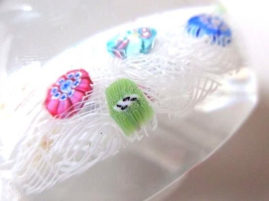 バカラ ペーパーウェイト ○ ミルフィオリ 千の花 文鎮 オブジェ