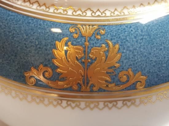 ウェッジウッド最高峰コロンビアパウダーブルーティーセット 東Y7-1016