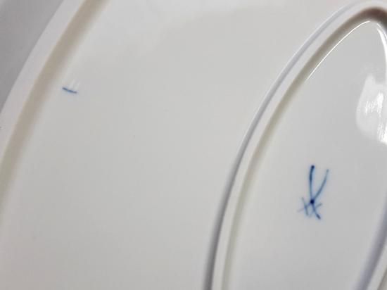 マイセン プレート□ブルーオーキッド オーバルプレート 楕円