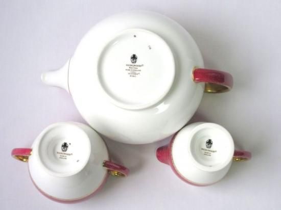 ウェッジウッド ユーランダー パウダールビー ポット ティーポット ウェッジウッド セット□ユーランダー パウダー ルビー