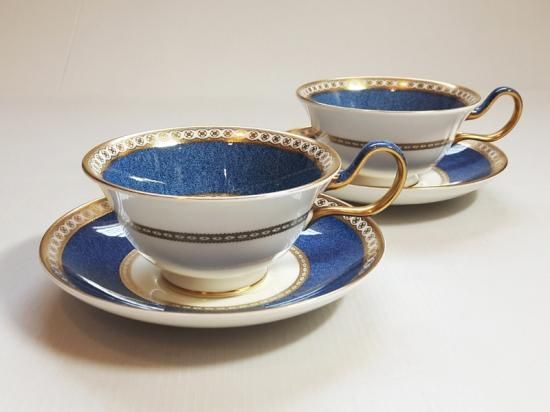 ウェッジウッド カップ＆ソーサー□ユーランダーパウダー ブルー ティーCu0026S 2客セット WEDGWOOD 1級品 3 - アンティーク  ヴィンテージの高級クリスタル 陶磁器｜グラスクラシック