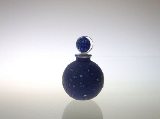 アンティーク ラリック 香水瓶 ○ Dans La Nuit パフュームボトル 青