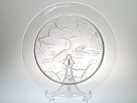 未使用　アンティーク　クリスタルガラス　飾り皿