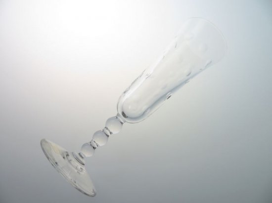 サンルイ シャンパングラス ○ バブルス シャンパンフルート 水玉 クリスタル 19cm Bubbles - アンティーク  ヴィンテージの高級クリスタル 陶磁器｜グラスクラシック