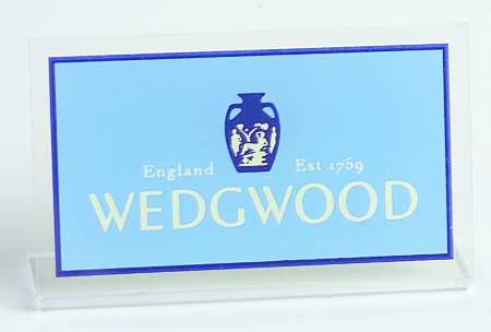 ウェッジウッド サイン 看板 広告用表示板 プラスチック 2 青 Wedgwood - アンティーク ヴィンテージの高級クリスタル  陶磁器｜グラスクラシック