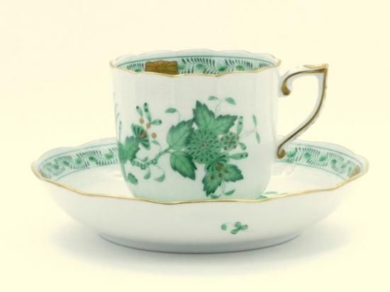 ヘレンド インドの華 グリーン C＆S