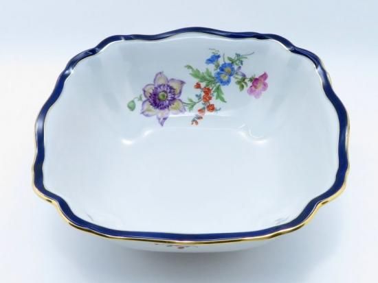 マイセン ボウル□ベーシックフラワー 四つ花 スクエア型ボウル