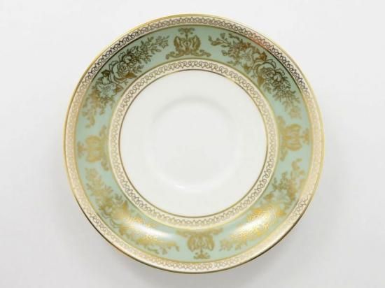 ウェッジウッド カップ＆ソーサー□コロンビア セージグリーン ティー