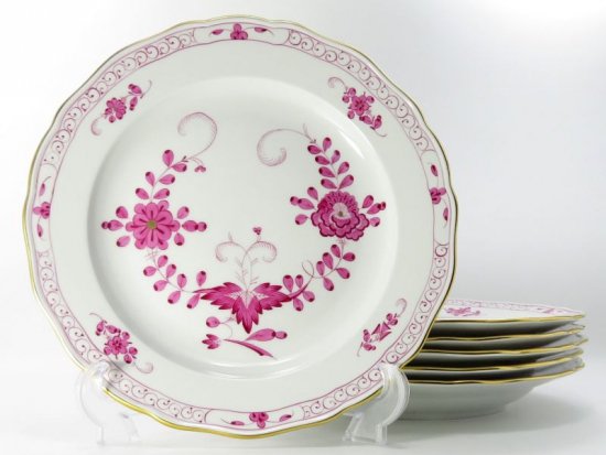 マイセン プレート□インドの華 ピンク ディナープレート 大皿 6枚