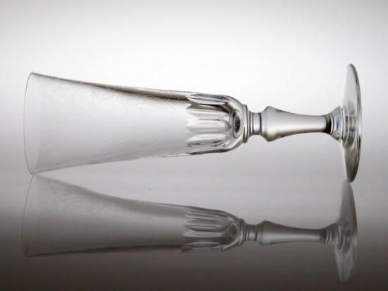 【美品】【バカラ】 パルメ 不死鳥 エッチング シャンパンフルート グラス バカラ シャンパングラス ○ パルメ シャンパンフルート 不死鳥